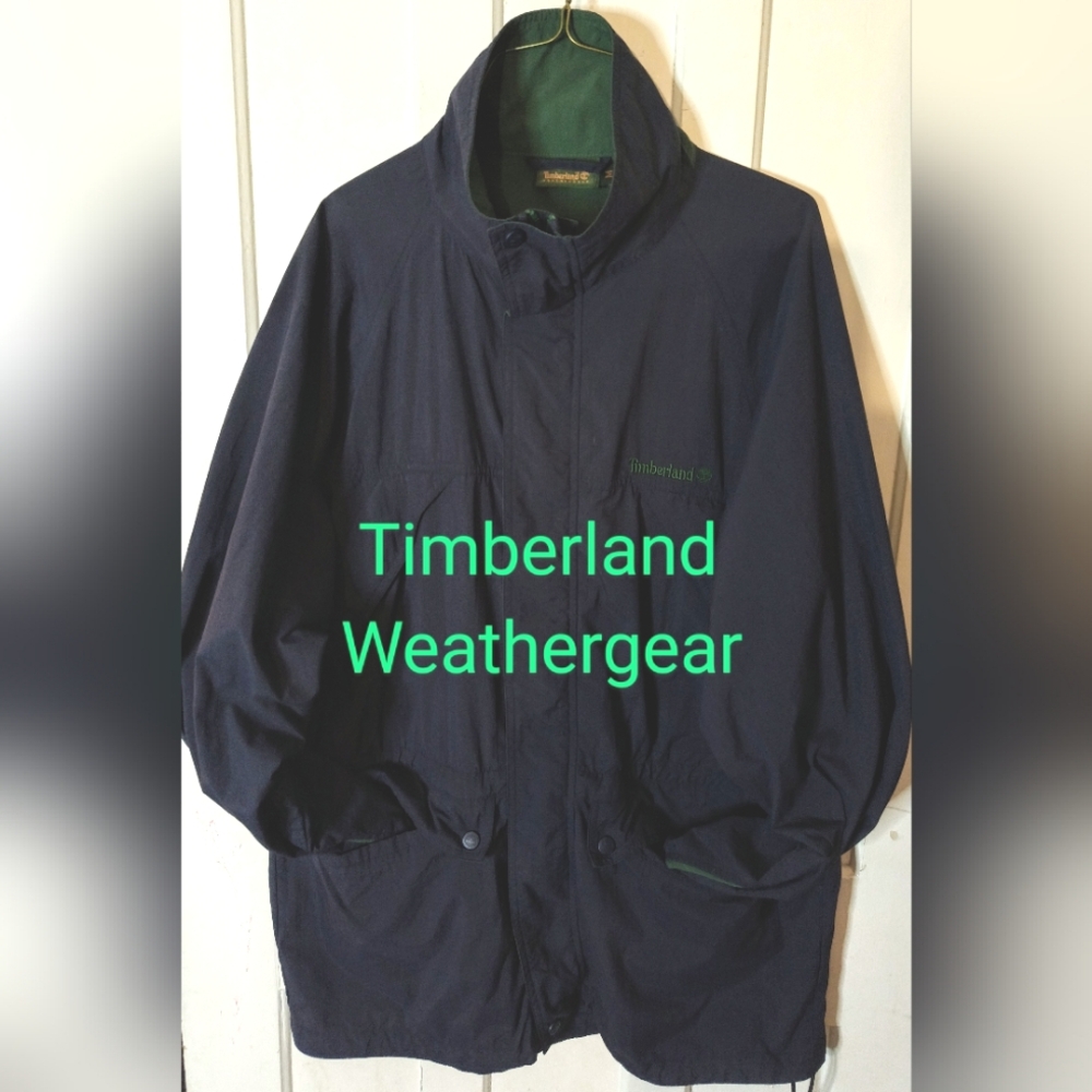 Timberland Weathergear Men's Dark Blue Nylon Jacket Size Medium